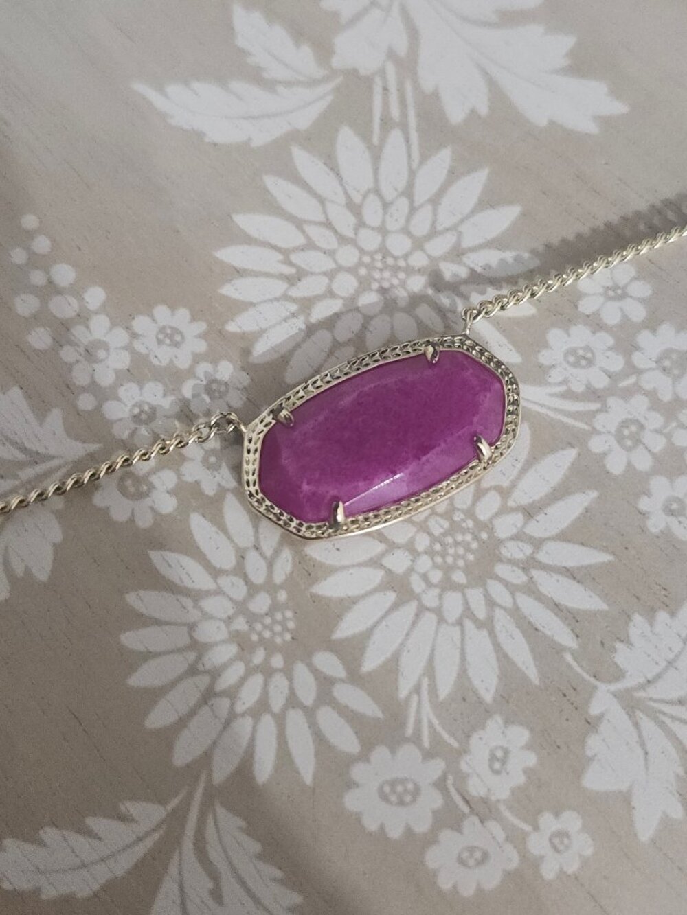 Kendra Scott Purple Jade Dylan Gold Pendant Necklace